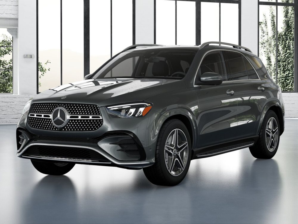 2026 GLE 450 4MATIC SUV, Selenite Grey, from our inventory (stock TB671991). Optional equipment shown.