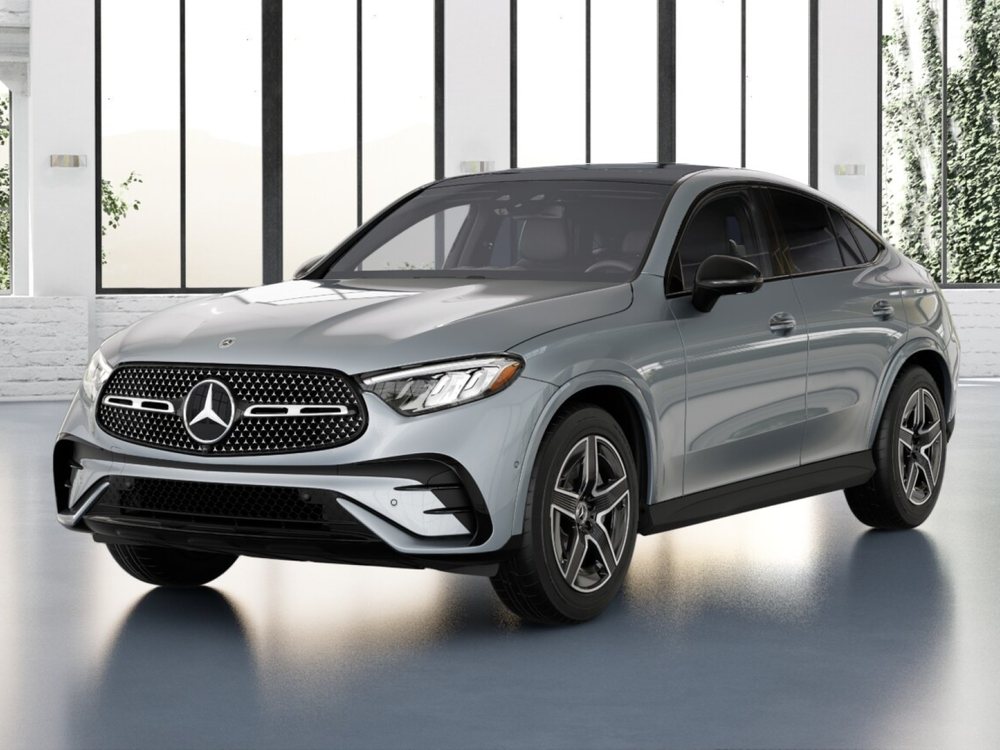 2027 GLC 300 4MATIC Coupe, Cirrus Silver, from our inventory (stock VF684700). Optional equipment shown.